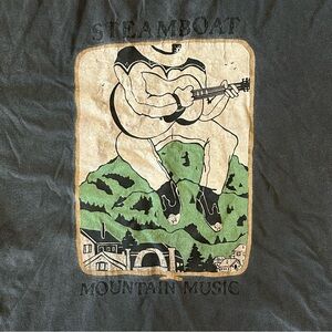 Steamboat Mountain Music VTG Gray Tee XL HANES HEAVYWEIGHT TAG